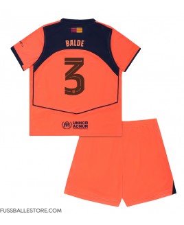 Günstige Barcelona Alejandro Balde #3 3rd trikot Kinder 2025-26 Kurzarm (+ Kurze Hosen)